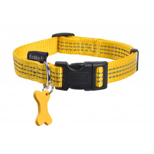 CLSAFE1_21_025 Ogrlica Nylon Bobby Safe 2,5x42-70cm žuta