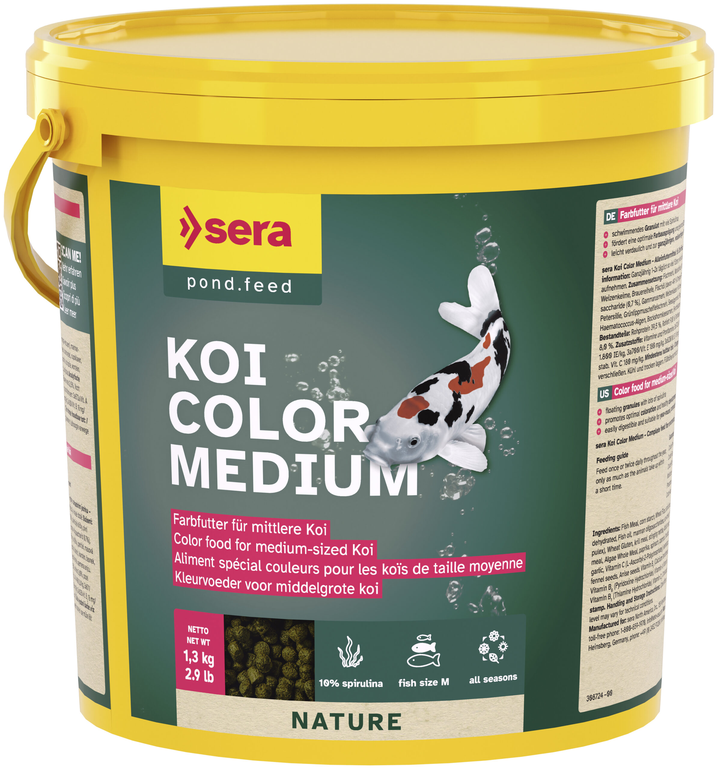 46438 (07022) Sera KOI Color nature MD 3800ml 1300g