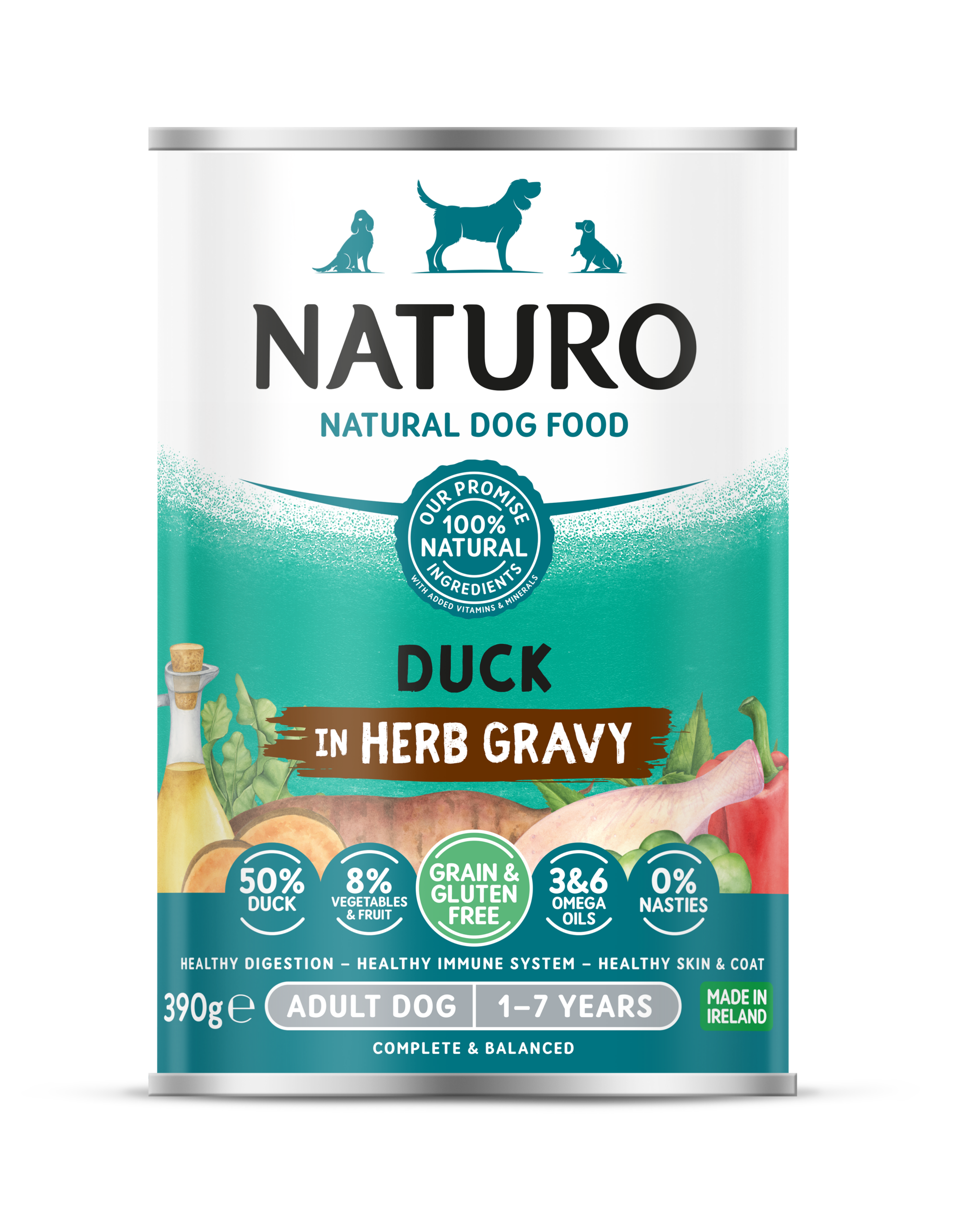 MPF1DNAT1101 Naturo konzerva Grain&Gluten Free 390g patka 1/12