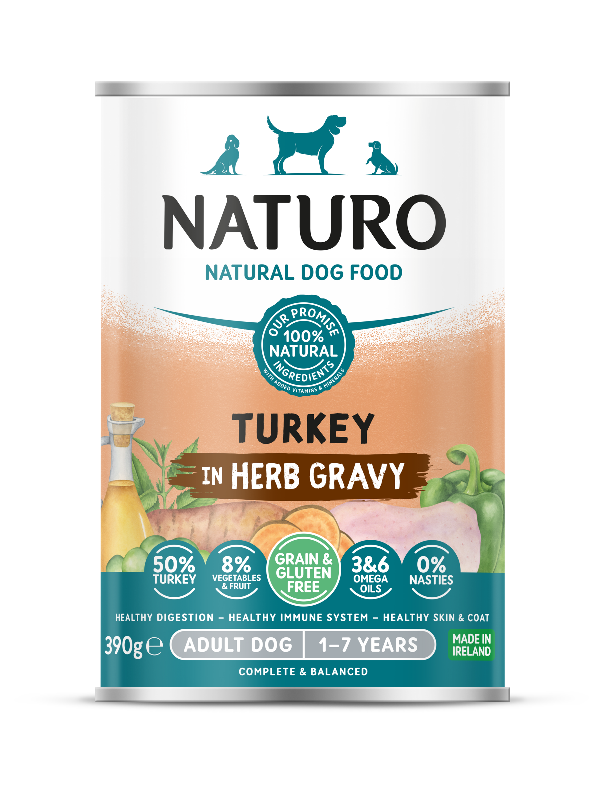 Naturo Grain&Gluten Free 390g pura 1/12
