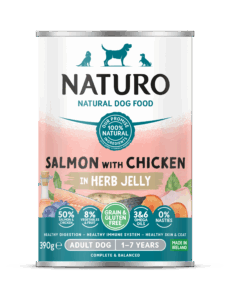 MPF1DNAT0601 Naturo konzerva Grain&Gluten Free 390g losos/pile 1/12