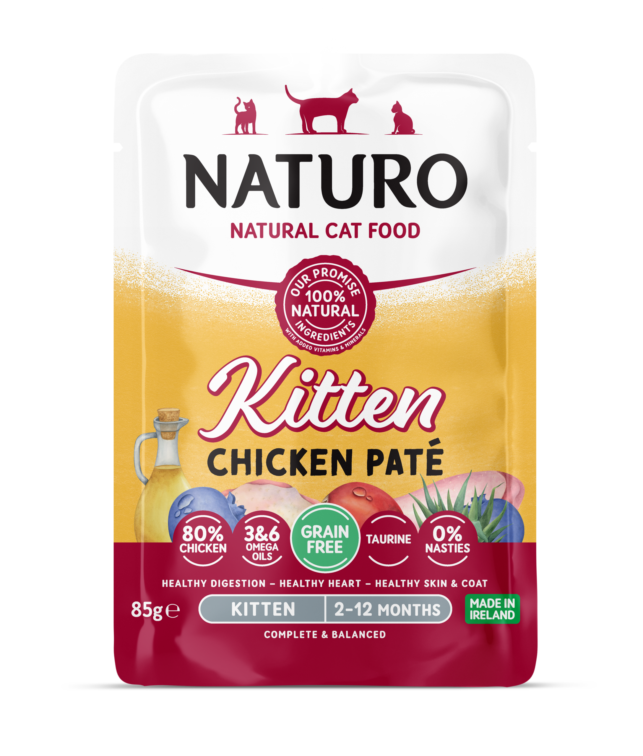 Naturo Cat vreć. 85g Kitten pile paté 1/12