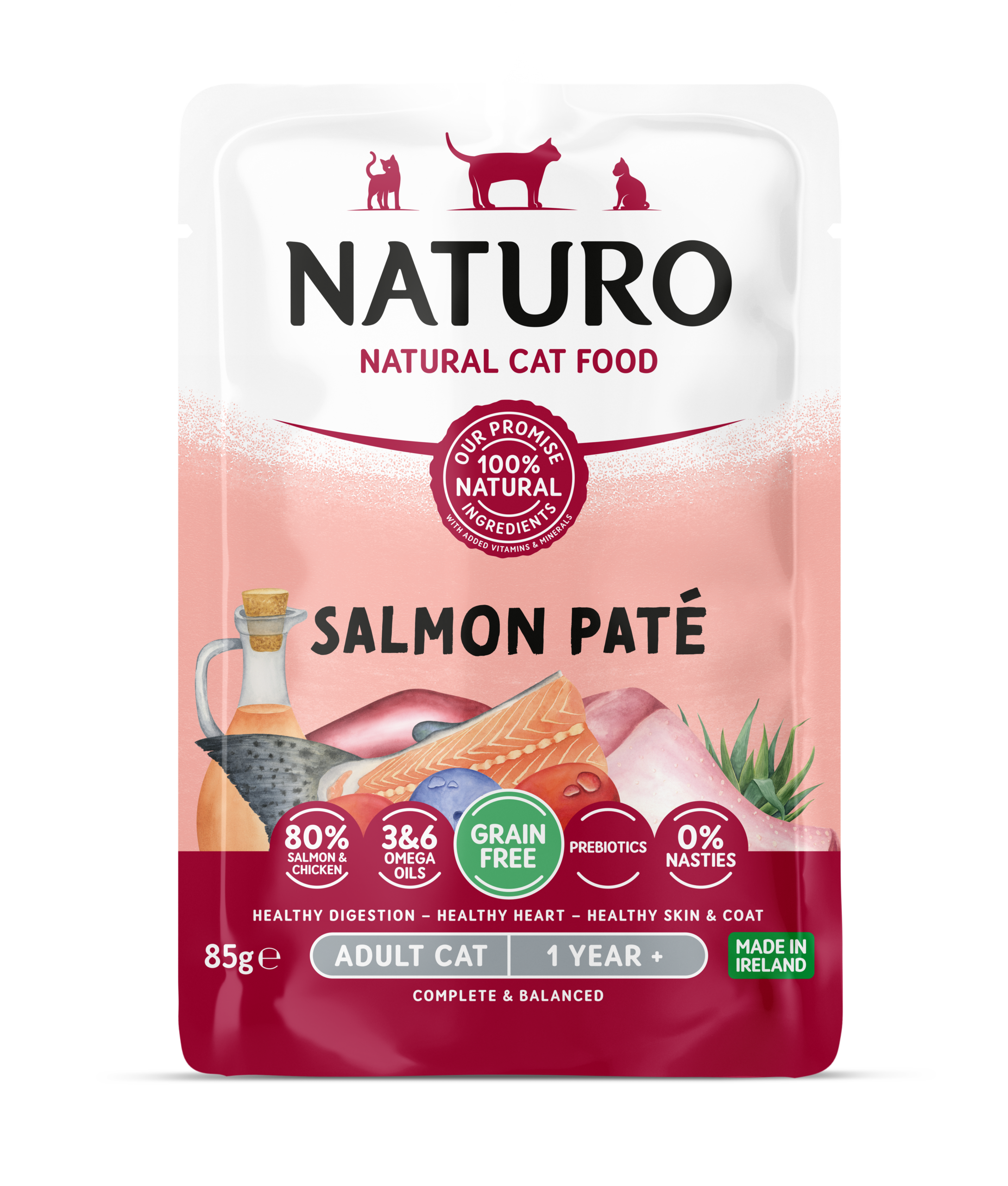 MPF8CNAT0312 Naturo Cat vrećica 85g losos paté 1/12
