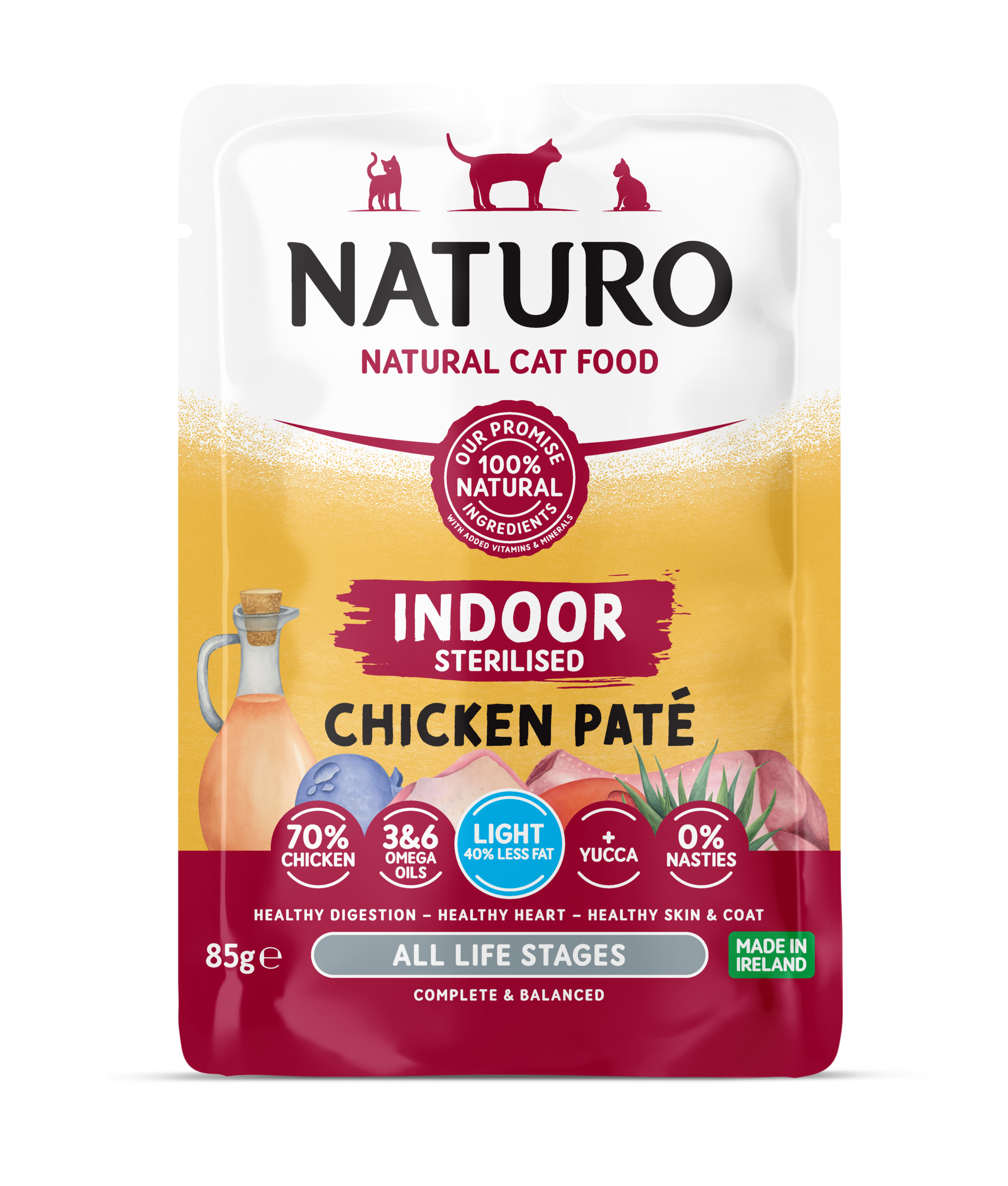 MPF8CNAT0912 Naturo Cat vrećica 85g Indoor & Sterilised pile paté 1/12