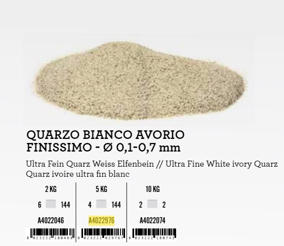A4022976 Akvarijski Pijesak Bijeli Ultra Fine 5kg 0,1-07mm Amtra
