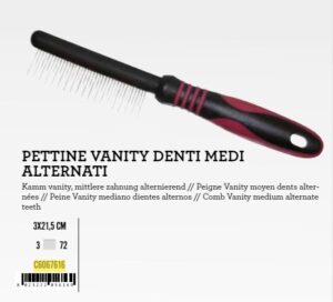 Češalj Vanity 4x21.5 dvostr.poddlaka xT