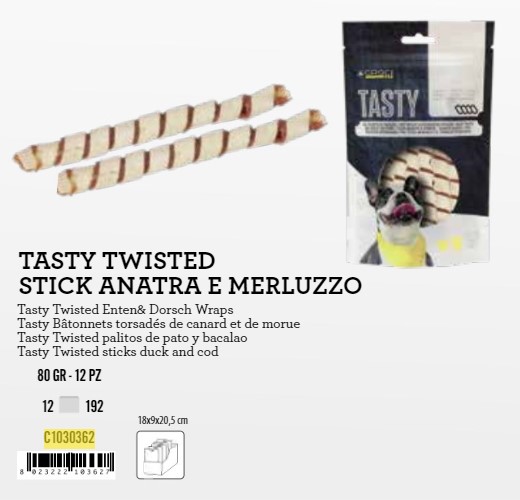 C1030362 KD Tasty Štapić Patka/Bakalar 80g