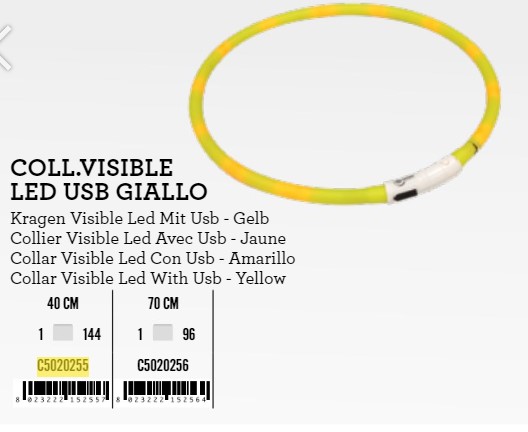 C5020255 Ogrlica svijetleća LED 40cm žuta