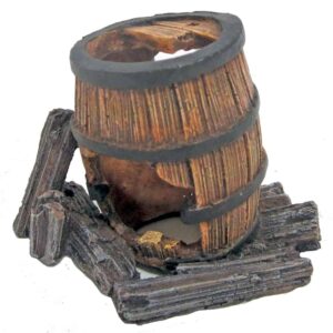 A8011743 Akvarijski Ukras Bačva s rupom 8,7x6x6,5cm Amtra