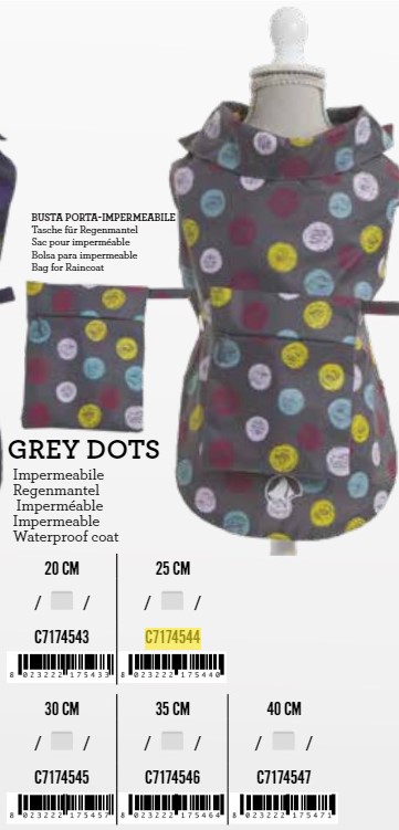 K Kabanica Dots 35cm siva
