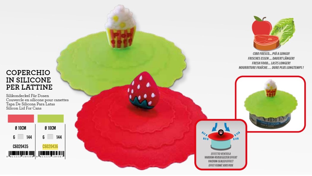Poklopac za konzerve 10cm silikon zeleni