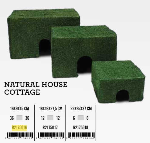 R2175016 Kućica za glodavce Natural 16x9x15cm