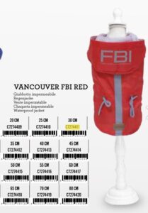 K Kabanica Vancouver 30cm crvena FBI
