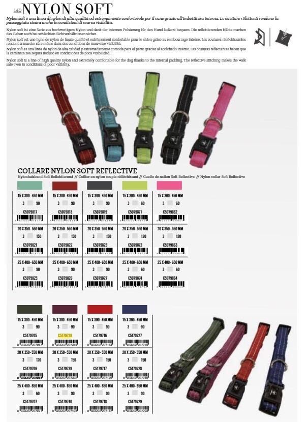 C5179716 Ogrlica Nylon Reflective 15x300-450mm Crvena NOVA XX