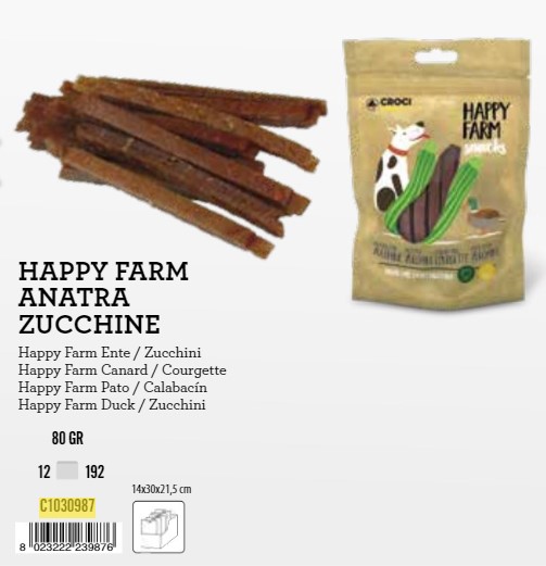 C1030987 KD Poslastica za Pse Happy farm patka/tikvice 80g