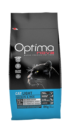 Optimanova cat adult Light pile/riža 2kg LG