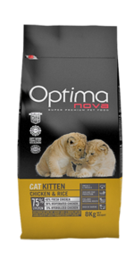 ONC53KT4A Optimanova cat Kitten Pile/riža 400g LG
