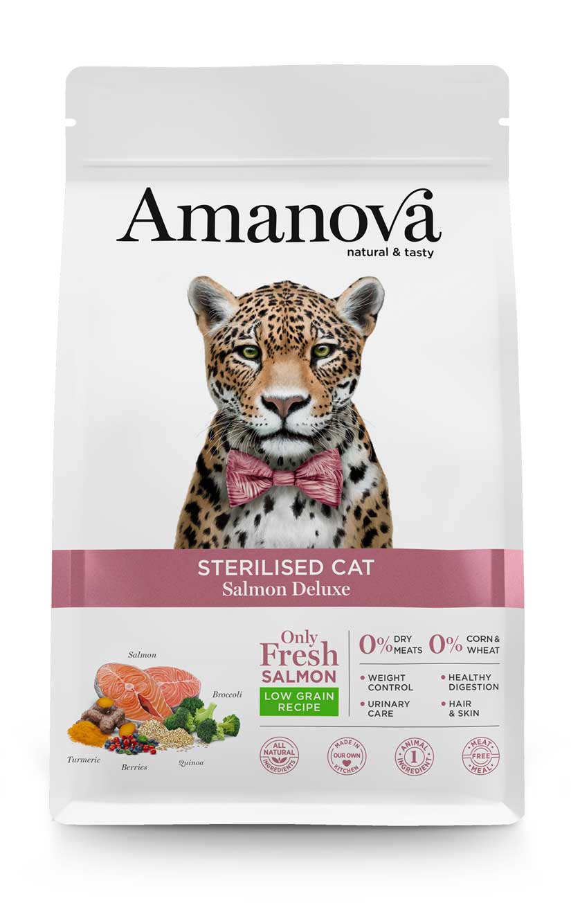 AMA31SS5B Amanova cat adult Sterilised Deluxe losos 1,5kg