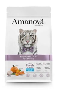 AMA34WF04 Amanova cat adult Sterilised Delicacy bijela riba 4kg GF
