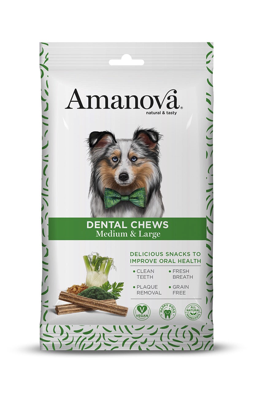 SNV17ML1A Poslastica za pse Amanova Dental Chews Vegan M/L 180g