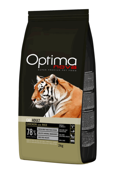 ONC17AD02 Optimanova cat adult Pile/riža 2kg LG NOVO