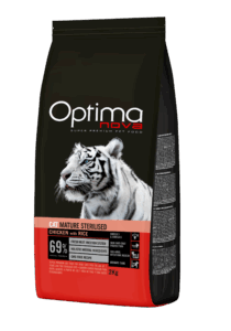 ONO16MA02 Optimanova cat adult Mature Sterilised Pile/riža 2kg LG