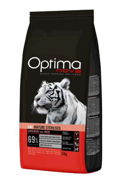 ONO16MA02 Optimanova cat adult Mature Sterilised Pile/riža 2kg LG