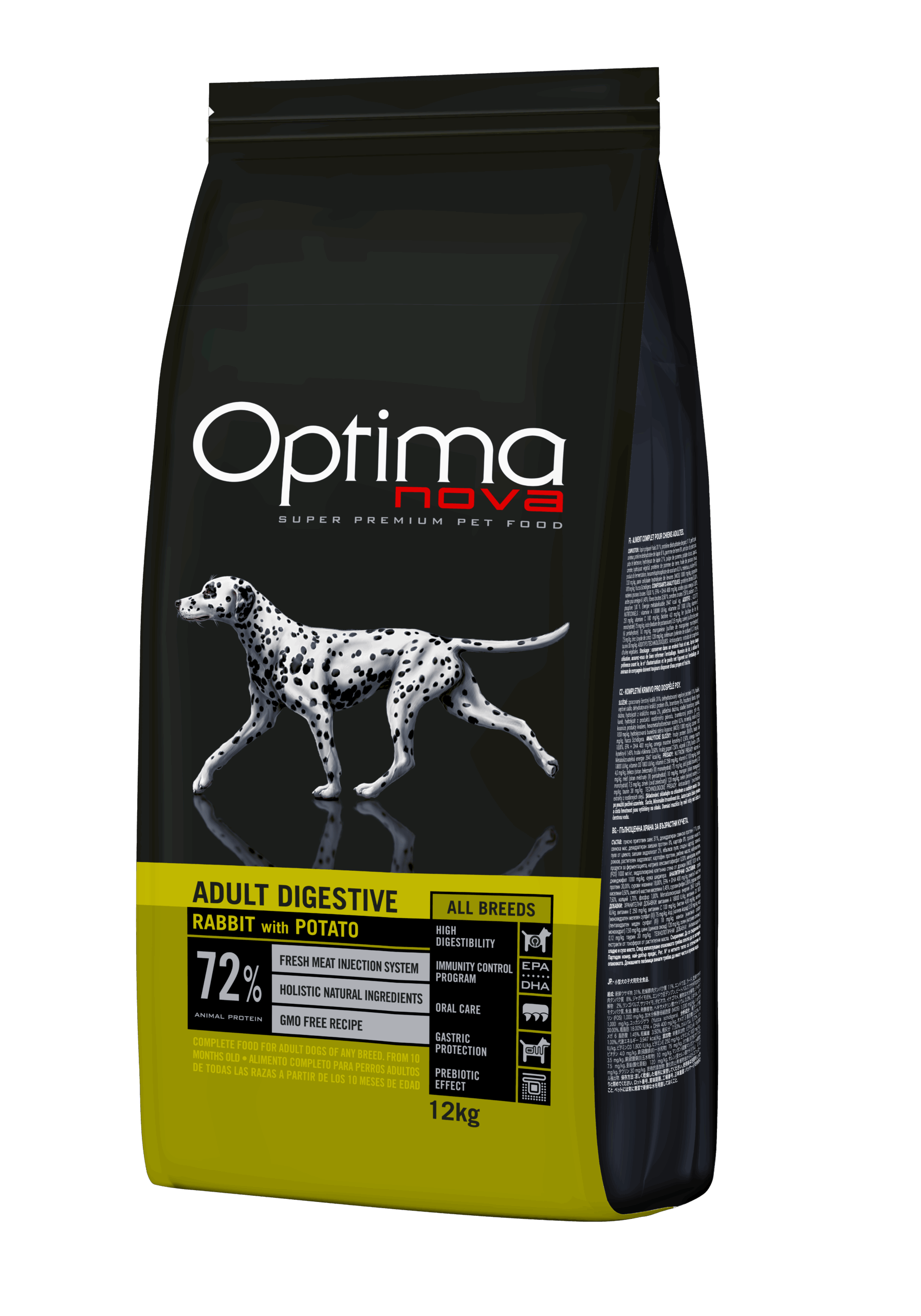 ONO18AD02 Optimanova dog adult Digestive kunić/krumpir 2kg GF