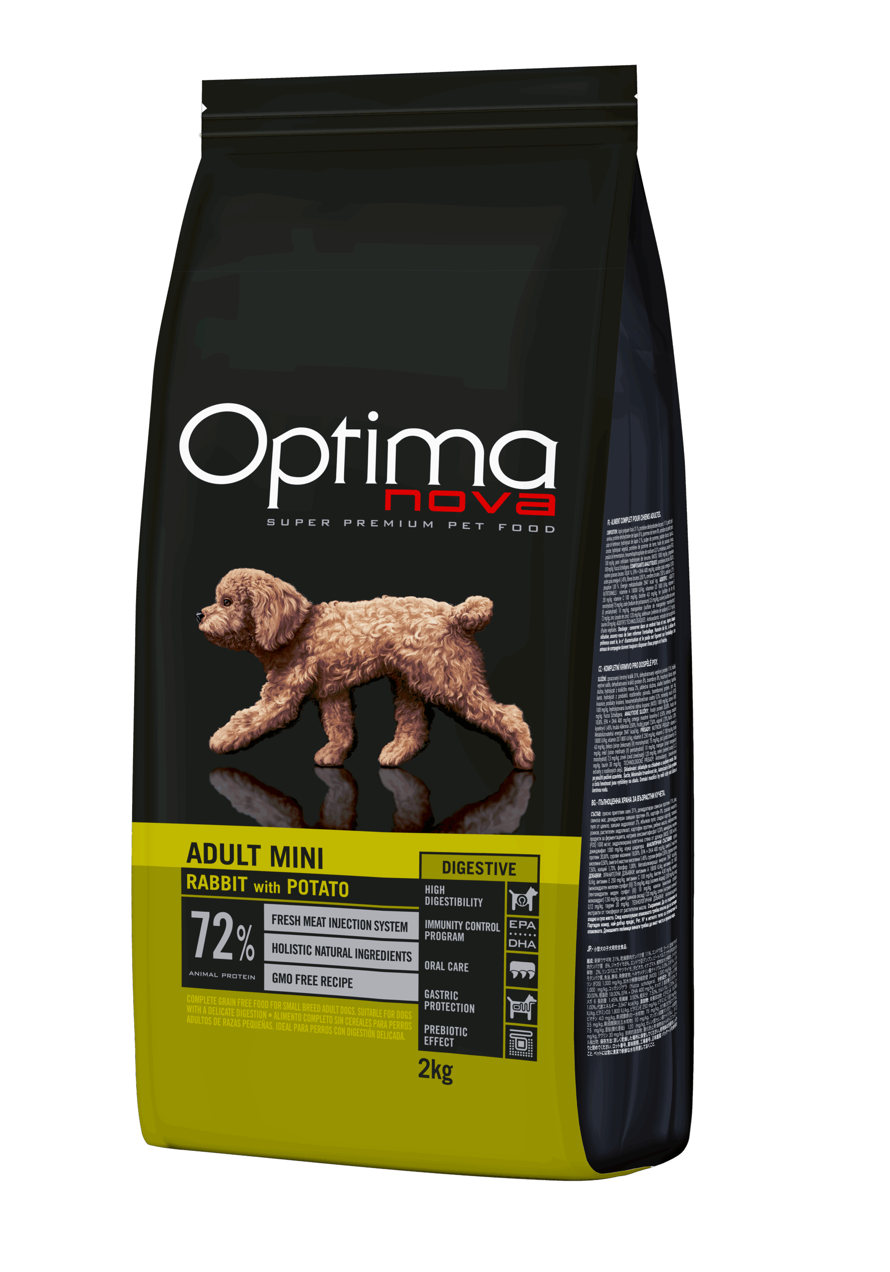ONO15RN02 Optimanova dog adult Mini Digestive kunić/krumpir 2kg GF