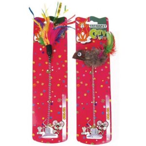 58523 Igračka za Mace Pero/ptica na opruzi 20-27cm Tatrapet