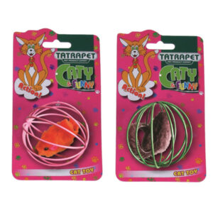 58518 Igračka za Mace Miš u žici 6cm mix Tatrapet
