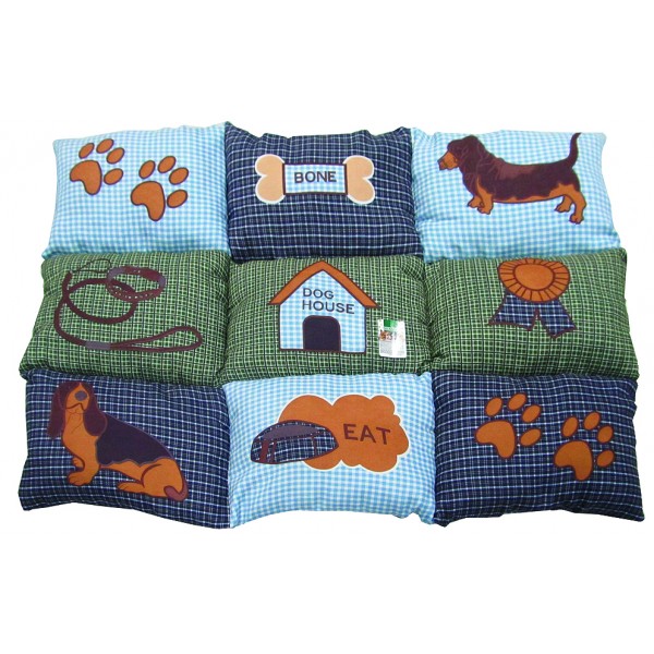 40807 Jastuk 80x58cm Patchwork blue mix TP