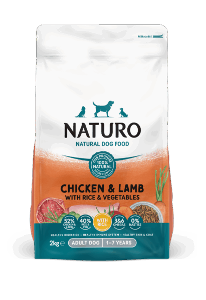 MPF2DNAT0701 Naturo Dog Adult Dry 2kg pile/janje/riža/povrće