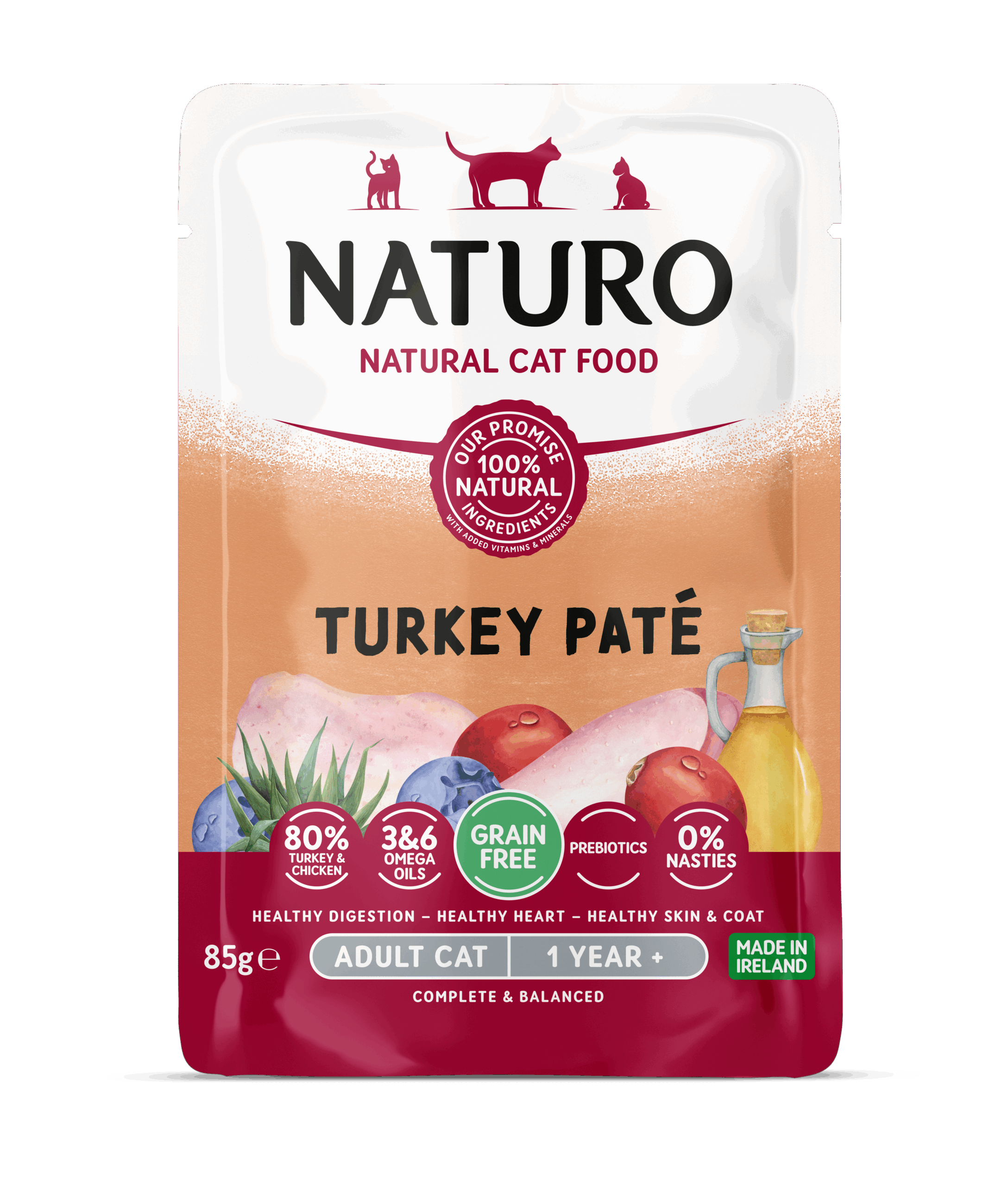 MPF8CNAT1012 Naturo Cat vreć. 85g pura paté 1/12