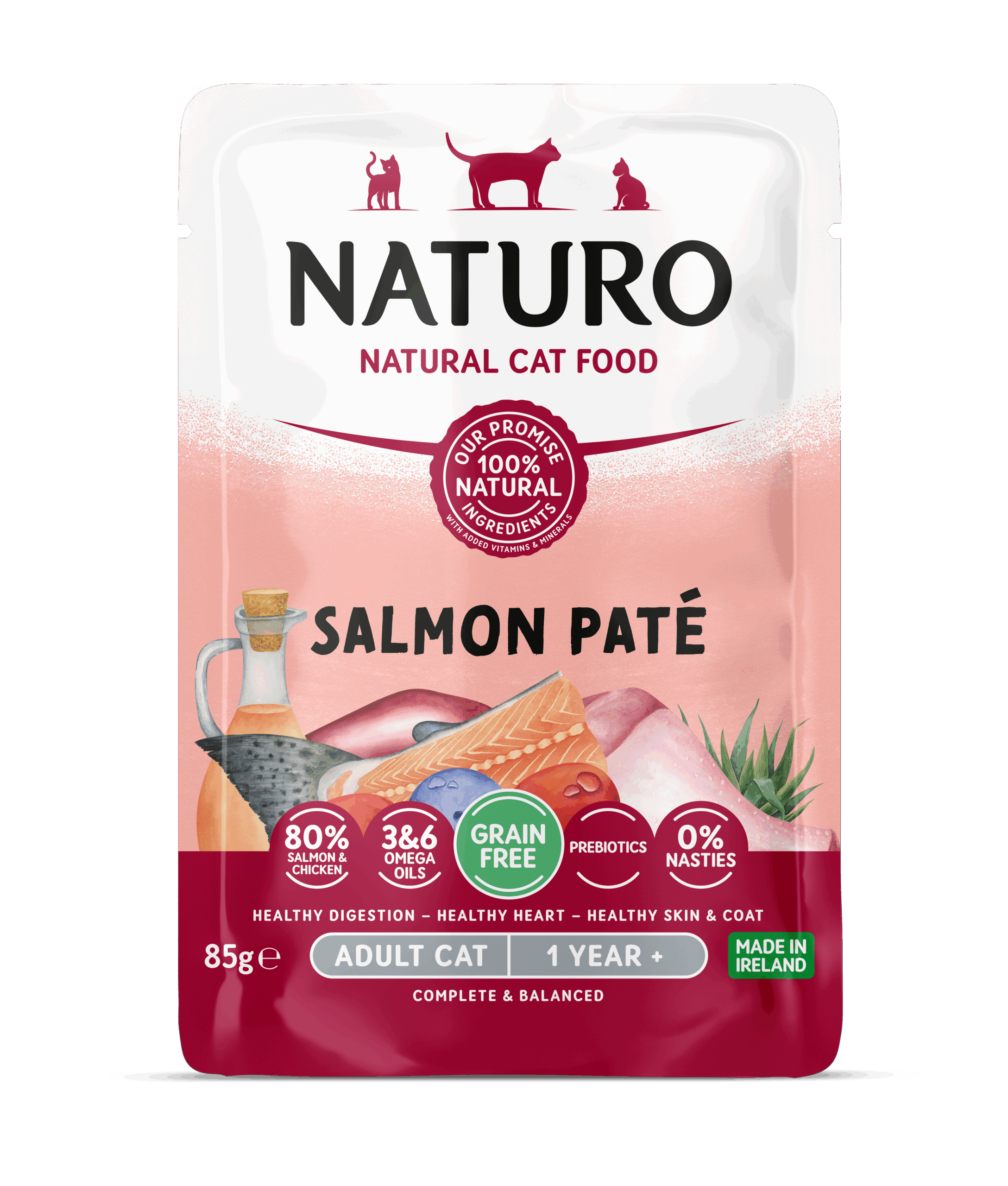 MPF8CNAT0312 Naturo Cat vrećica 85g losos paté 1/12
