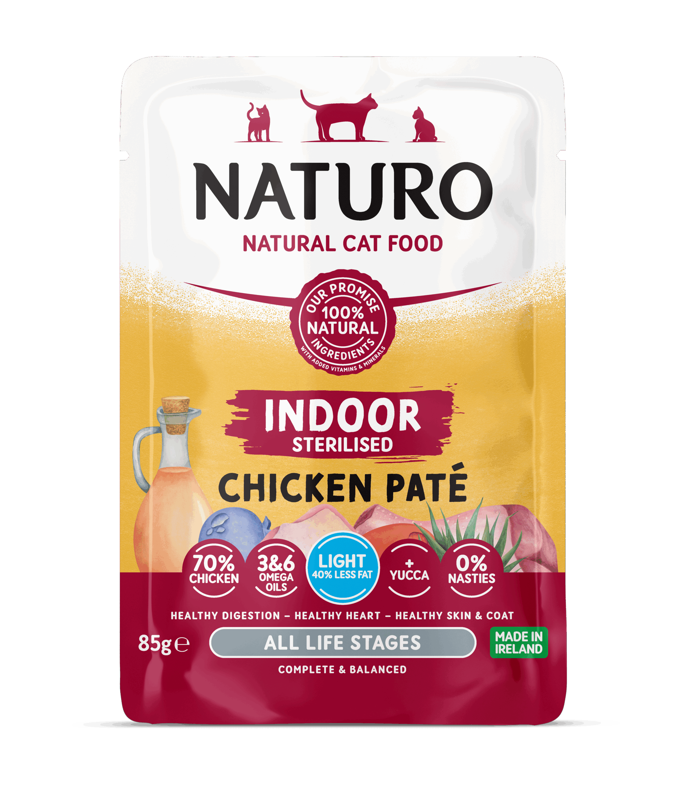 MPF8CNAT0912 Naturo Cat vrećica 85g Indoor & Sterilised pile paté 1/12