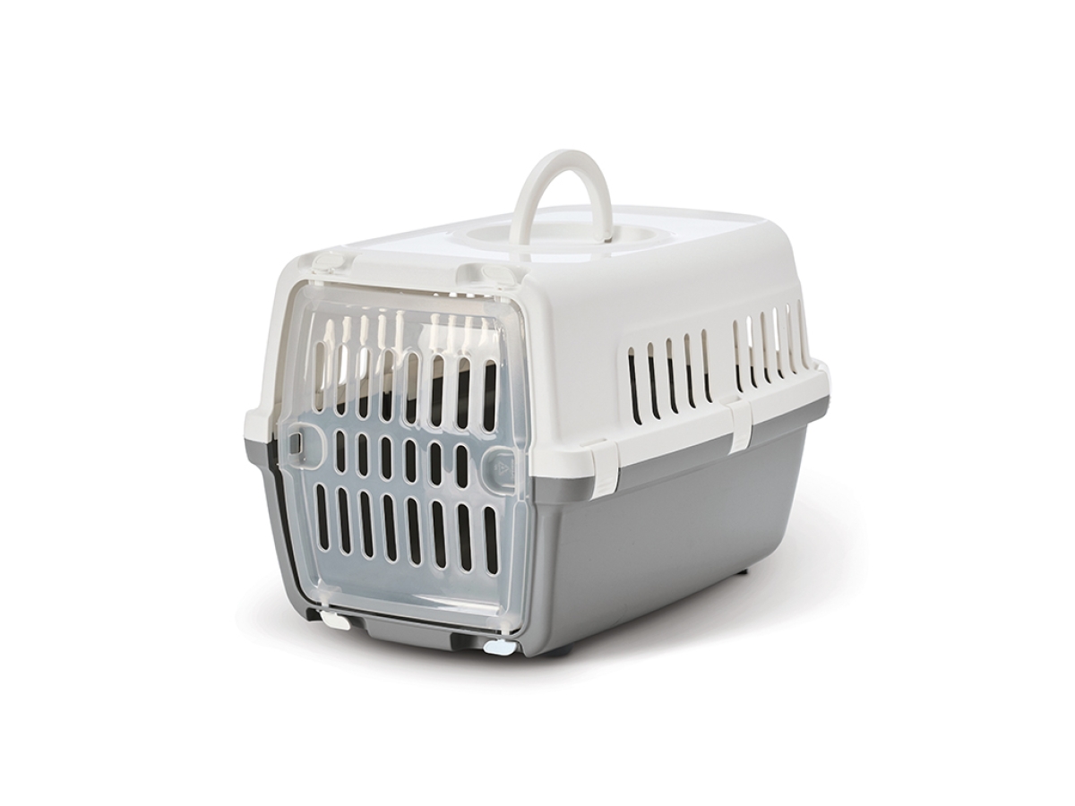 A3222-00WG Transporter 48x31,5x30cm Zephos 1 Savic plast. vrata sivi