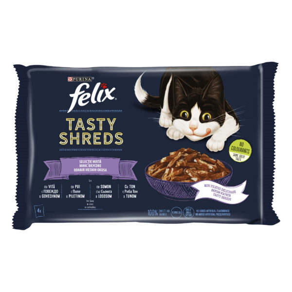 ASP Felix 4x80g Tasty shreds meso/riba 1/12