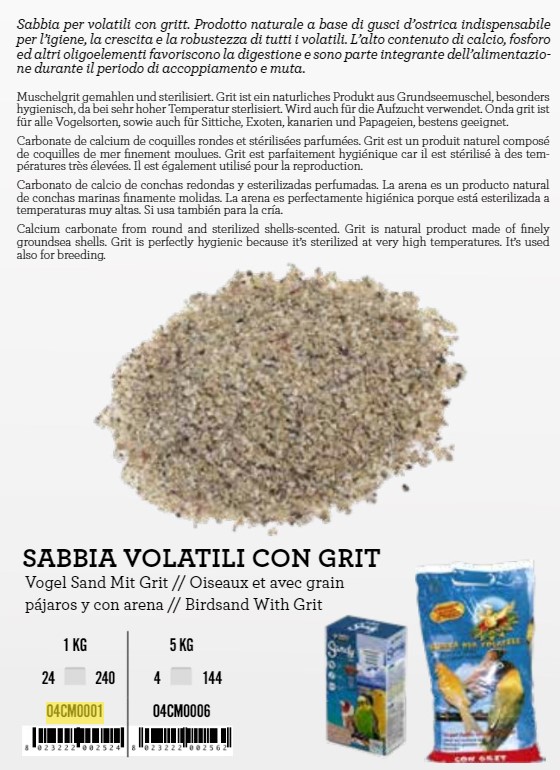 O4CM0001 Pijesak ptice 1kg s mineralima Croci