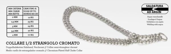 C5AS0507 Ogrlica Metalna Poludavilica 55cmx2.5mm Dvostruka