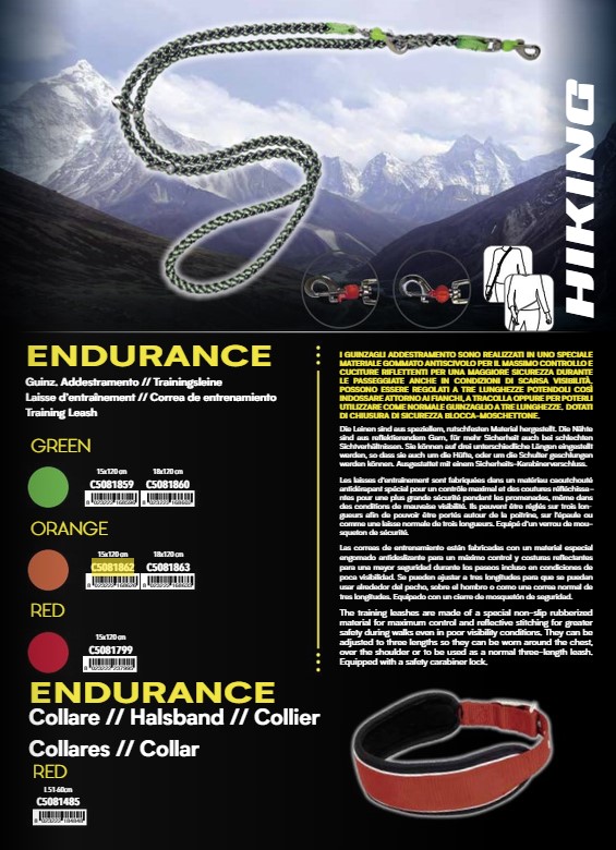 C5081859 Vodilica Hiking Endurance Radna 1,5x200cm Zelena