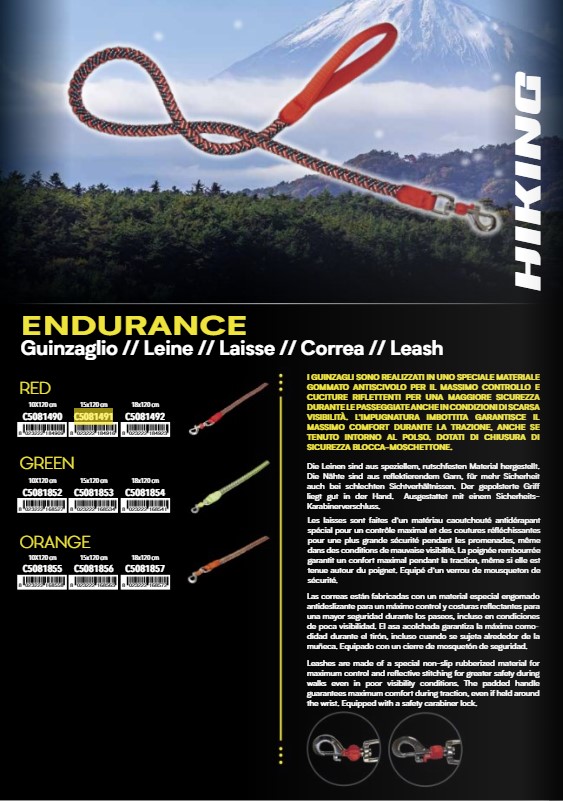 C5081852 Vodilica Hiking Endurance 1x120cm Zelena