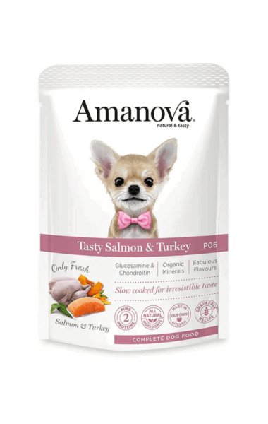 AMT62ST1A Amanova dog 100g Tasty losos/pura 1/12