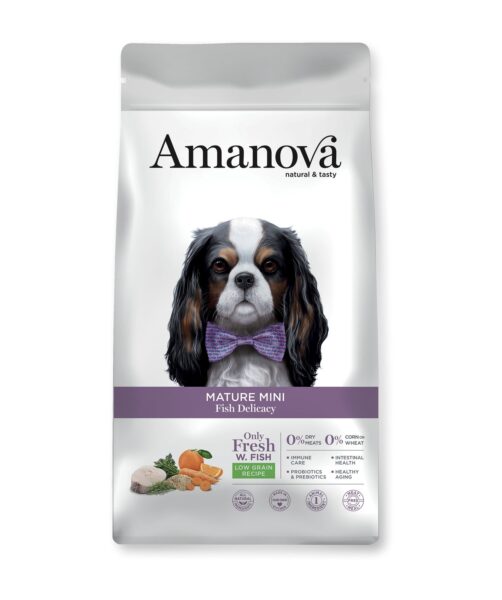 AMJ81MF02 Amanova dog adult mini Mature Delicacy bijela riba 2kg