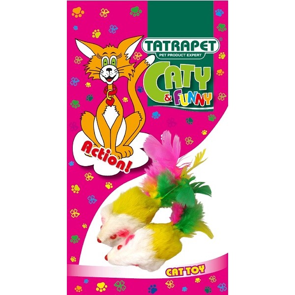 58423 Igračka za Mace Miš 5cm 2kom mix Tatrapet