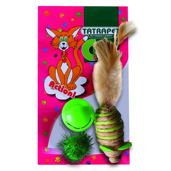 58428 Igračka za Mace Loptice+miš 3kom Tatrapet