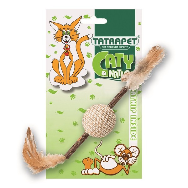 58566 Igračka za Mace Štapić s perom Natural Catnip 24cm
