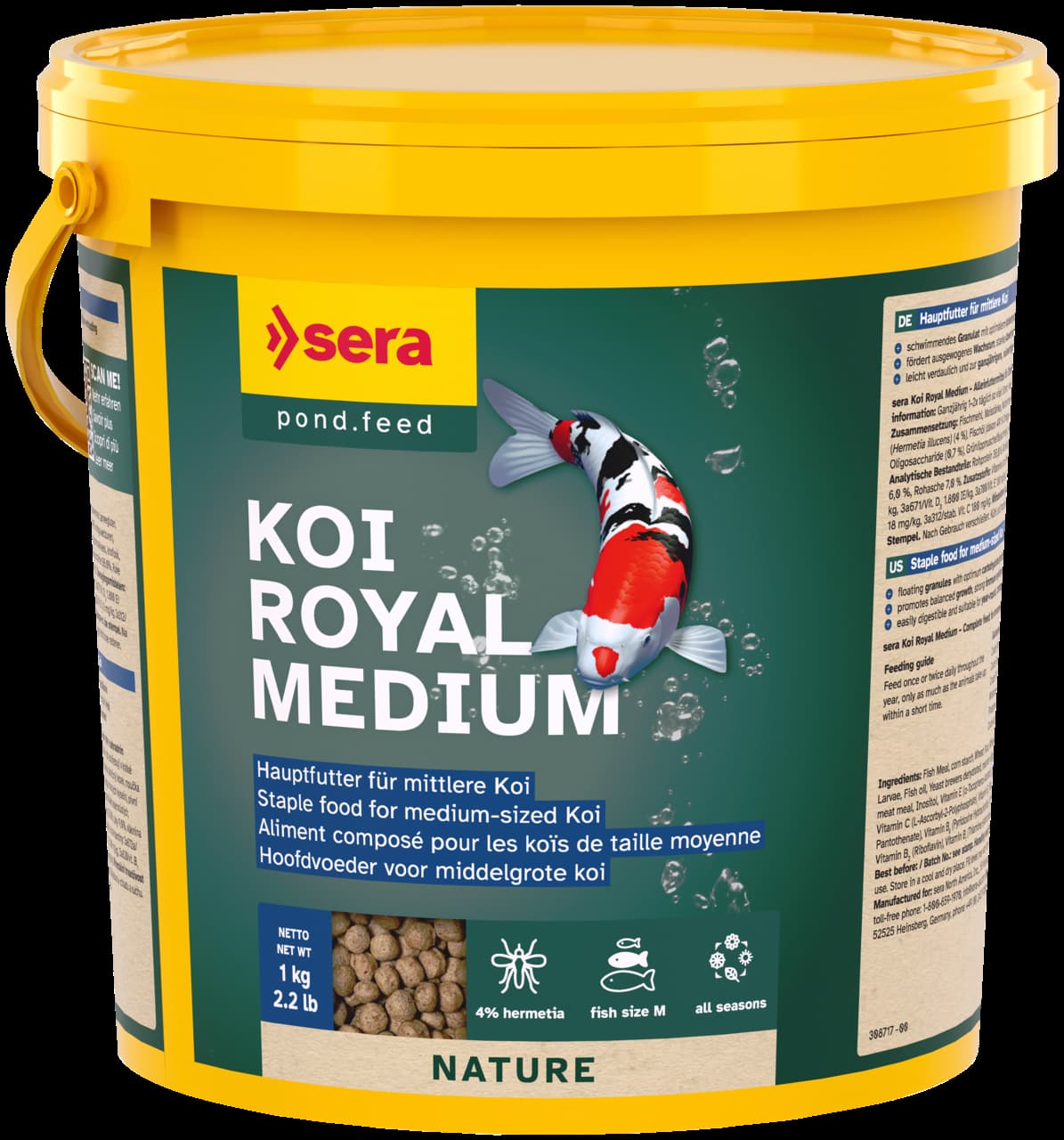 46463 (07117) Sera KOI Royal nature MD 3800ml 1000g