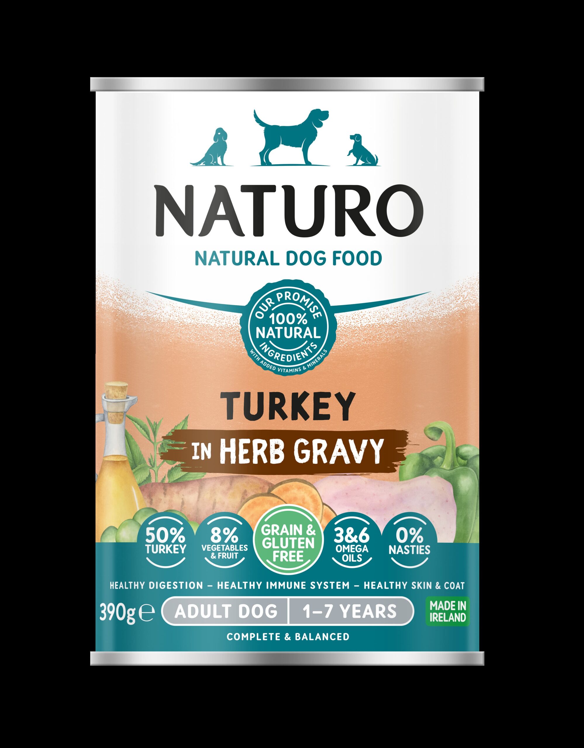 MPF1DNAT1201 Naturo Grain&Gluten Free 390g pura 1/12