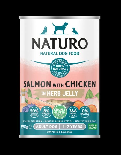 MPF1DNAT0601 Naturo Grain&Gluten Free 390g losos/pile 1/12